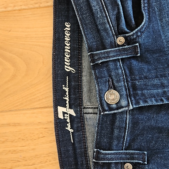 7 For All Mankind Gwenevere Distressed Mid-Rise Jeans, Size 27 - Picture 7 of 15